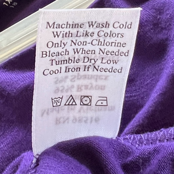 Coldwater Creek 🆕 Belissa Purple Knit Ruched Shell 1X = 18 top - Picture 6 of 8